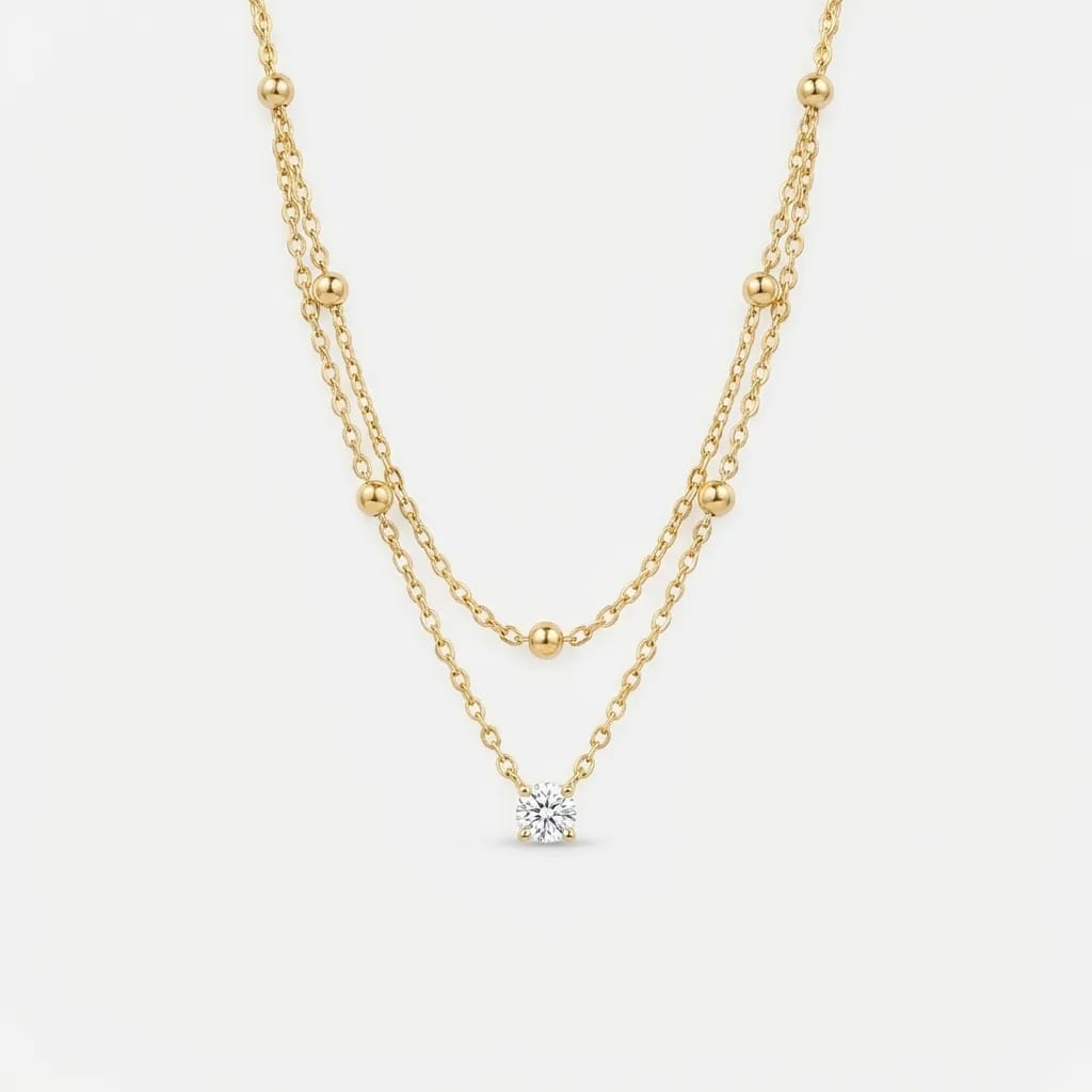 Stellar Bead Cascade Necklace
