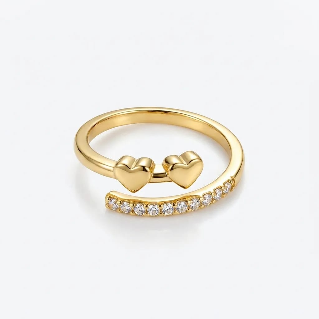 Gold Crystal Wrap Ring