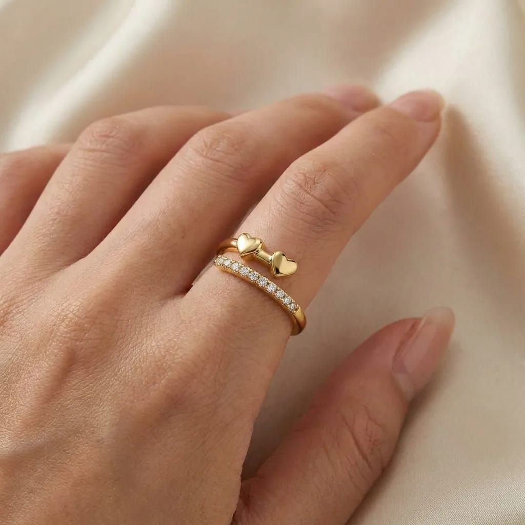 Gold Crystal Wrap Ring
